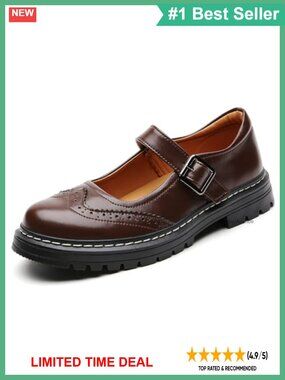 Women's Mary Jane Platform Oxford Shoes Non-Slip Memory Foam Comfort